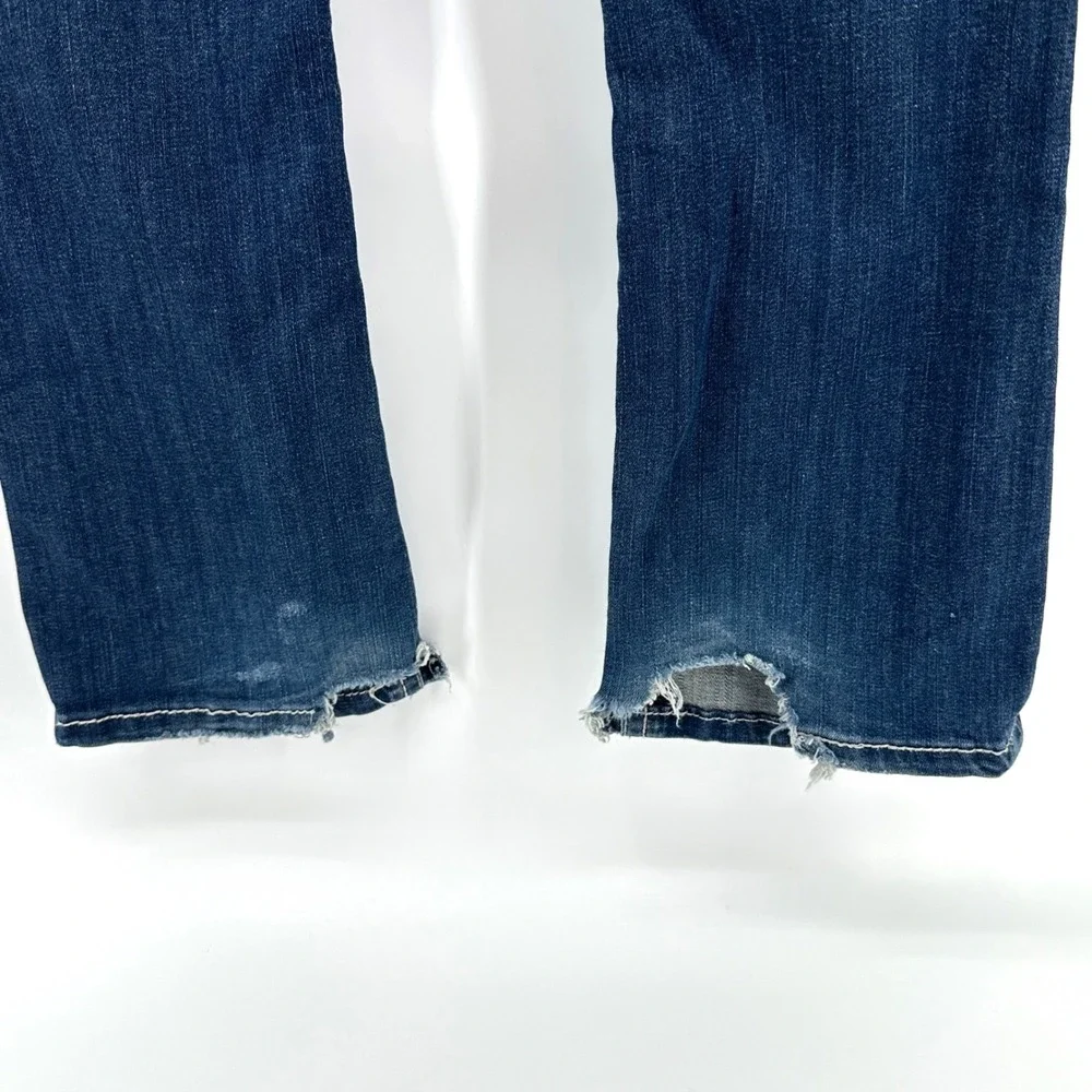 Ariat REAL Bootcut Jeans Kids Size 14 Blue Dark Wash Contrast Stitching - Picture 5 of 16